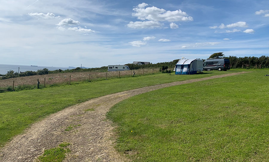 Little Haven camping with sea views
